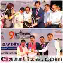 Dr. Sandeep Marwah Inaugurates 9th Fit India Programme at Mavalankar Hall, Honoured by Dr. Kiran Bedi for Promoting Health and Wellness