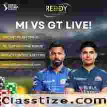 MI Vs GT Live Action on Reddy Anna Book