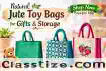 Natural Jute Toy Bags for Gifts and Storage