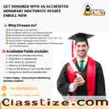 Get Honored with an Accredited Honorary Doctorate Degree – Enroll Now