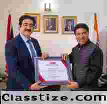 Dr. Sandeep Marwah Honored by H.E. Dr. Roger Gopaul, High Commissioner of Trinidad and Tobago