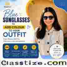 Blue Sunglasses to Add Colour to Your Outfit