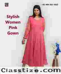 Stylish Women Pink Gown | Randeep Clothing