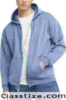 Hanes mens Ecosmart Fleece Full-zip Hoodie, Zip-up Hooded Sweatshirt