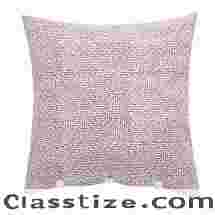 Buy Sunset Brown & Orange Hand Block Printed Cotton Cushion Cover Online