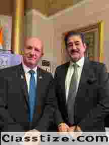 Dr. Sandeep Marwah Meets H.E. Reuven Azar, Ambassador of Israel to India; Discusses Strengthening Cultural Ties