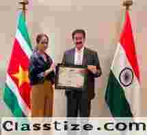 H.E. Ms. Hanisha Jairam Presented with Patronship of Indo Suriname Film and Cultural Forum