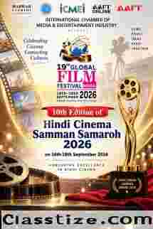 10th Hindi Cinema Samman to be Presented During 19th Global Film Festival Noida 2026