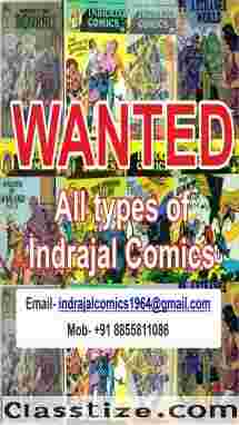 Wanted: All Types of Indrajal Comics Books 