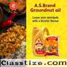 A.S. Brand Groundnut Oil 1Ltr (100% pure and natural)