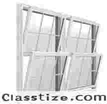 Aluminum Twin Double Hung Windows with Prairie Grids