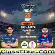 Diamond Exchange GT vs RR IPL 2026 Qualifier 2. 