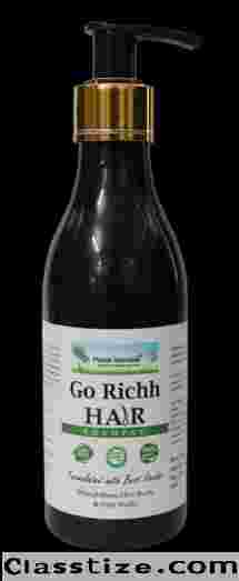 GO RICHH Hair Shampoo – Herbal Cleanser for Strong & Shinny Hair