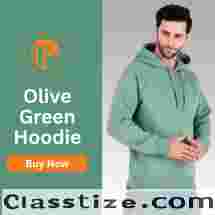 Olive Green Hoodie by Parmar Apparel 