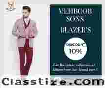Mehboobsons'amazing collection of blazers and trousers will improve your style.