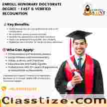 Enroll Honorary Doctorate Degree – Fast & Verified Recognition