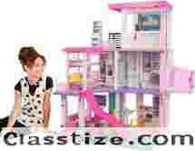 Barbie DreamHouse, Doll House Playset with 75+ Furniture & Accessories, 10 Play Areas, Lights & Sounds, Wheelchair-Accessible Elevator (Amazon Exclusive)