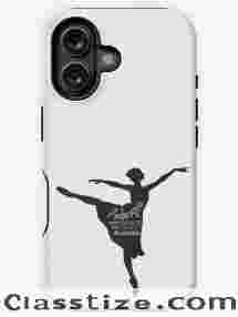 Ballet Dancer Arabesque Silhouette iPhone Case