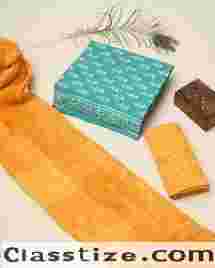 Buy Hand Block Print Cotton Suit Sets With Kota Doria Dupatta Online