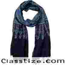 Blue Square Print Scarf – Classic Design with Modern Appeal | Parmar Apparel