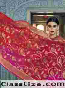 Buy Now: Couture Perfection - Chanderi Silk Gota Work & Pure Munga Tussar Dupatta