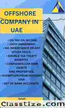 USD2100 UAE OFFSHORE COMPANY LICENSE AND GUARANTEE BANK ACCOUNT ASSISTANCE