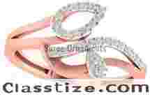 Shop Now: Stunning Ladies Rose Gold Ring - 10K Gold, CZ Stones