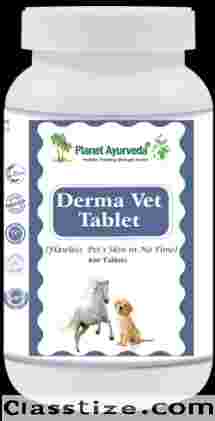 Planet Ayurveda Derma Vet Tablets – Natural Skin Care for Pets