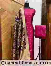 Buy Exclusive Banarasi Soft Silk Suit Online