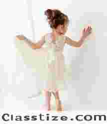 Ivory Boho Flower Girl Dress Lauren