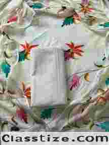 Buy New Hand Block Printed Cotton Suit With Linen Dupatta Online 