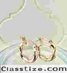 14k Gold Twist Hoop Earrings Jewelry - zoeyreeddesigns