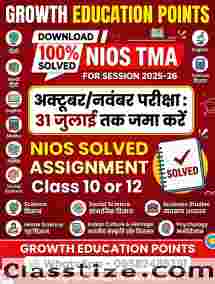 nios tutor marked assignment solved class 12th all subjects