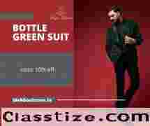 Emerald Elegance: Discover the Timeless Charm of Bottle Green Suits at Mehboobsons.in