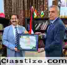 H.E. Abdallah M. Abu Shawesh Presented with Patronship of Indo-Palestine Film and Cultural Forum
