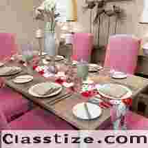 Valentines Day Table Runner 14 x 69 Inch Embroidered Love
