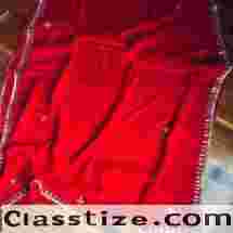 Buy Chiffon Cherry Red Gota Patti Saree Online