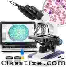 AmScope - 40X-2500X LED Digital Binocular Compound Microscope 