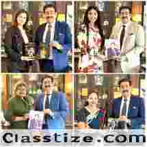 Sandeep Marwah Presents His Books to Distinguished Guests at Marwah Studios