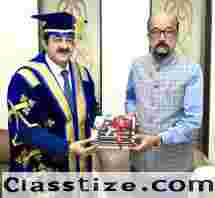 Dr. Sandeep Marwah Presents His Biographies to H.E. Ramen Deka, Governor of Chhattisgarh