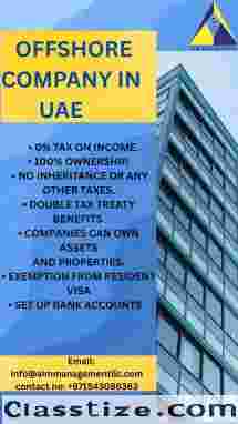 USD2100 UAE OFFSHORE COMPANY LICENSE AND GUARANTEE BANK ACCOUNT ASSISTANCE