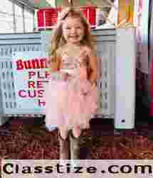 Rose Gold Sequin Flower Girl Dress