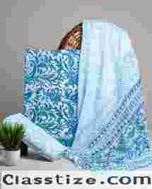 Buy Traditional Block Print Cotton Sets With Chiffon Dupatta Online