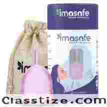 Imasafe® Menstrual Cup | Pink (with box) U Shape