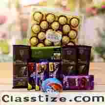 Chocolate Hamper with Flowers Combo Delivery