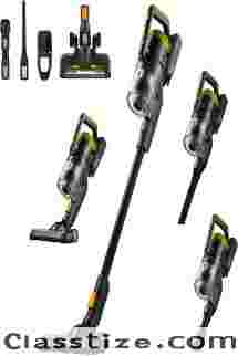 Eureka RapidClean Pro Cordless Vacuum Cleaner for Hard Floors, Lightweight Stick Vacuum LED Headlights, Convenient Stick and Handheld Vac, Green, NEC285GR