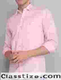 Buy Premium Pink Solid Shirt Online 