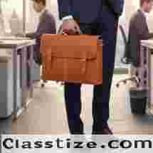 Genuine leather Office Bags by Omax