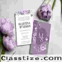 Digital Printed Wedding Cards with RSVP & More