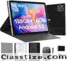 Android Tablet 10 Inch, 128GB Storage+16GB RAM (8+8Virtual)